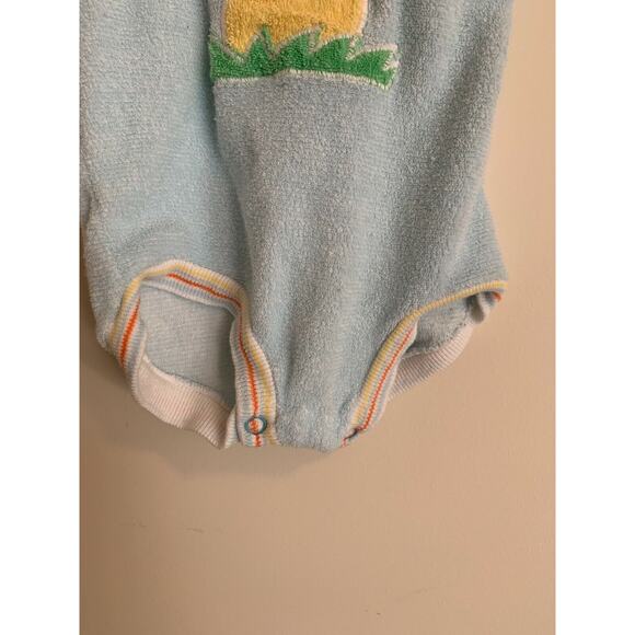 Carter's Baby Size 9 Months Terrycloth Duck Romper Vintage Made in USA Rare - Picture 3 of 5